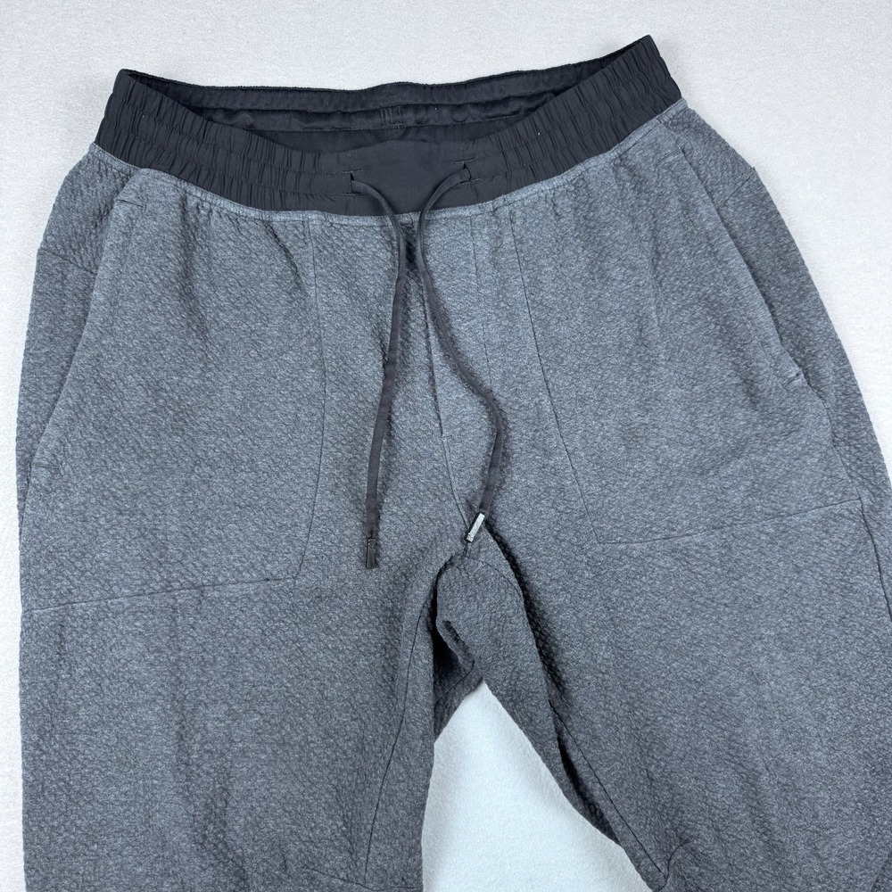Lululemon At Ease Jogger Men L Heathered Gray Stretch Drawstring Performance